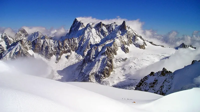 Chamonix Skiing Under the Shadow of Mont Blanc in the French Alps